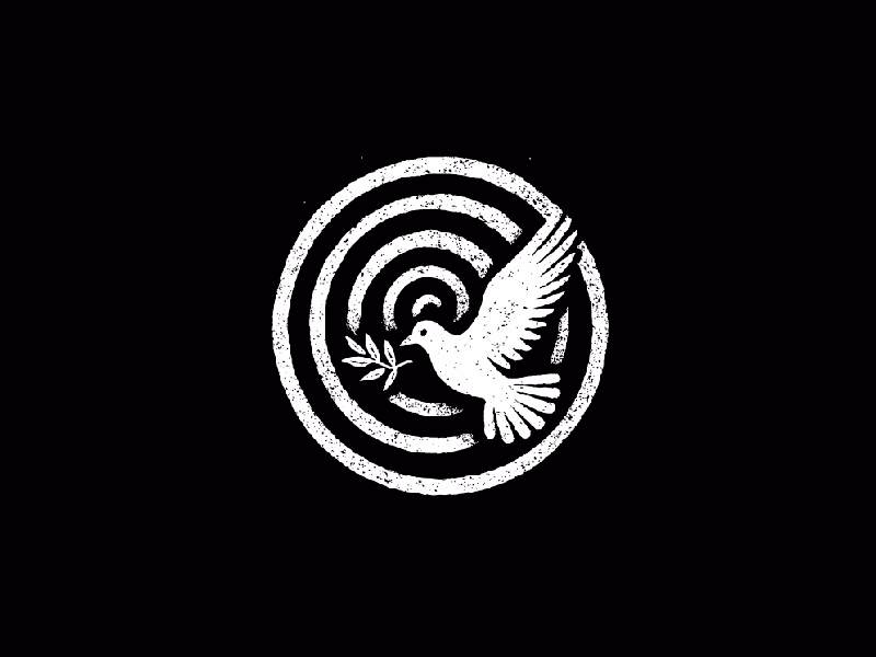 Dove of Peace in the Spiral Sun
