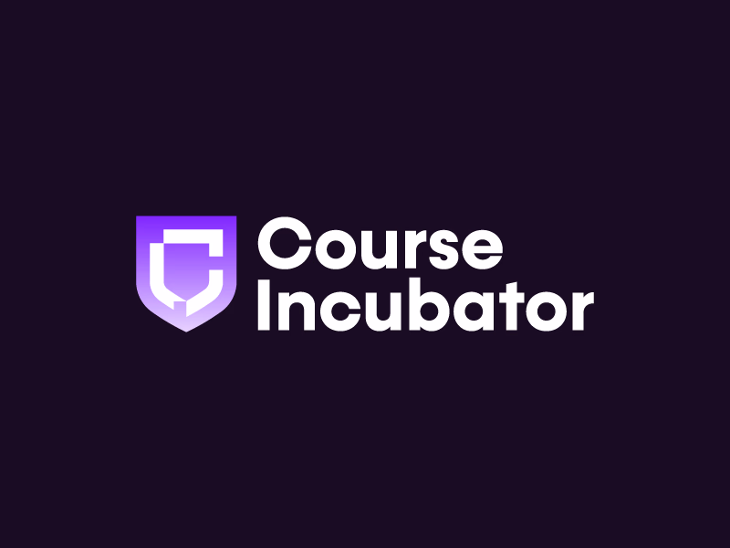 Course Incubator Typography Logo Design Concepts