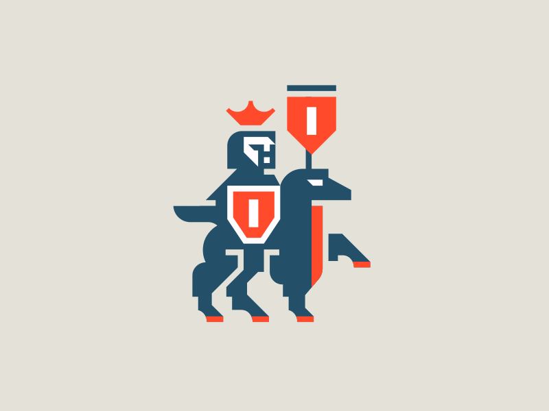 Knight On Horse Geometric