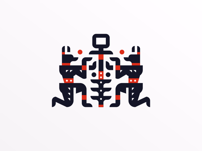 Geometric Twin Anubis Guading Key