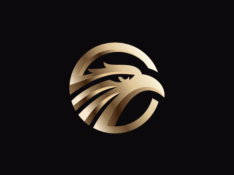 3D Golden Majestic Bird Circle