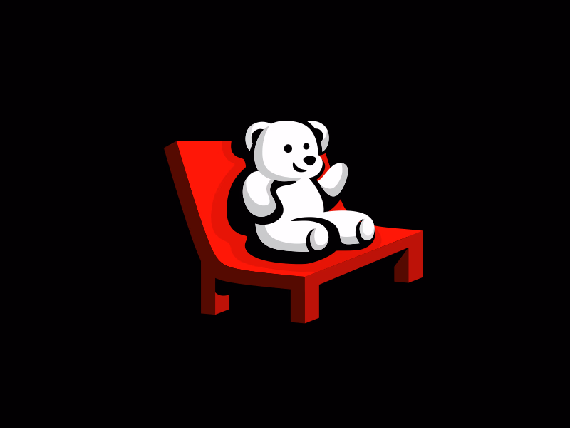 Happy Bear Watching A Movie