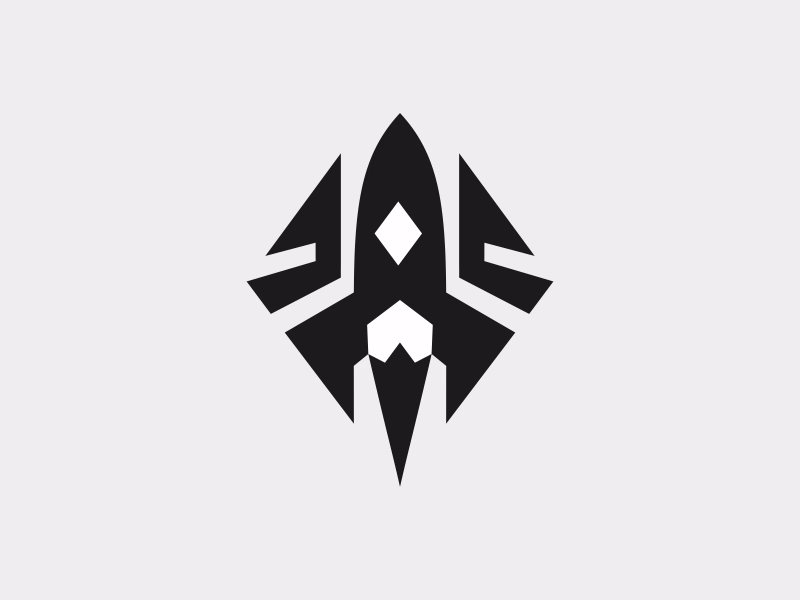 Abstract Rocket Diamond Shape Logo