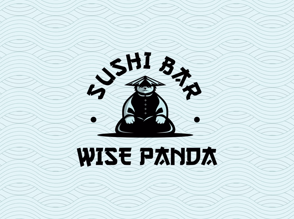 Panda monk logo presentation