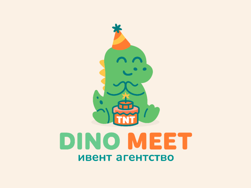 логотип для ивент агентство DINO MEET