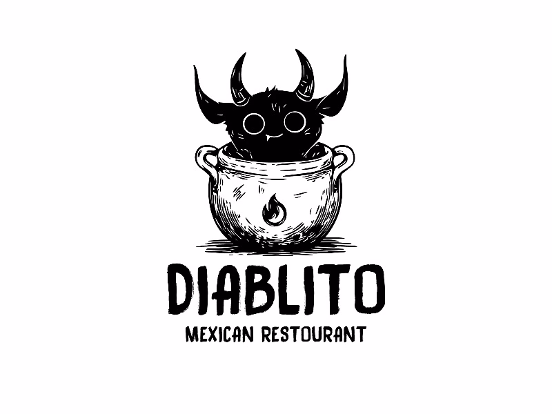 Логотип Diablito для мексиканского ресторана