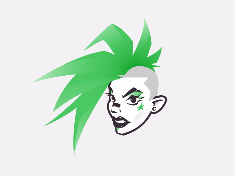 punk girl shot