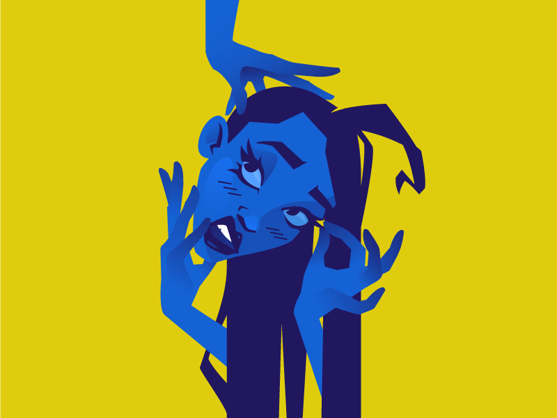 blue girl