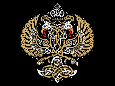 Celtic two headed eagle