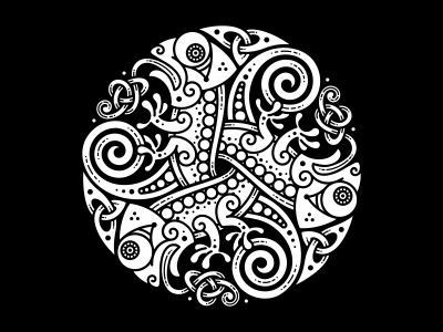 Three Celtic chameleons