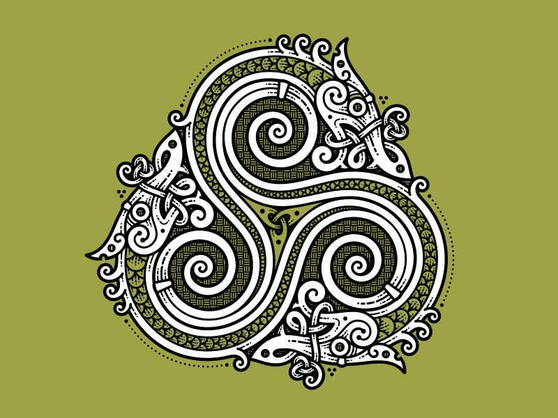 Snakes triskelion
